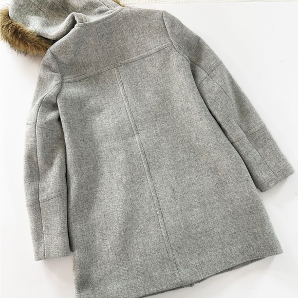 J.Crew Stadium Cloth Chateau Wool Gray Parka Coat Womens 0 Petite Gray - Picture 8 of 8